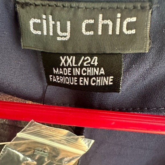 City Chic Shibara Shirt Dress/Top- Navy - NWT- Women’s Plus XXL - Picture 9 of 9